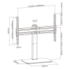 SBOX FS-305-2 :: Стойка за телевизор за маса/плот, TV/LCD: 37"-70" до 40кг. , черна