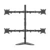 SBOX LCD-F048-2 :: Стойка за плот, 4x LCD 17-32“ до 9 kg (4 x 9kg), черна