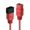 LINDY LNY-30124 :: Кабел захранващ IEC C19 to IEC C20 , 16A, 2м, червен