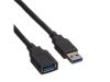 ROLINE 11.02.8977 :: ROLINE USB 3.2 Gen 1 Cable, A - A, M/F, black, 0.8 m