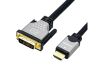 ROLINE 11.04.5876 :: Видео кабел, DVI (24+1) - HDMI, M/M, черно-сребрист 1.5 м
