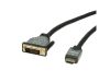 ROLINE 11.04.5876 :: Monitor Cable, DVI (24+1) - HDMI, M/M, black /silver, 1.5 m