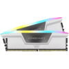 Corsair DDR5, 6000MT/s 32GB 2x16GB DIMM, Unbuffered, 36-36-36-76, Std PMIC, XMP 3.0, VENGEANCE RGB DDR5 White Heatspreader, Black PCB, 1.35V