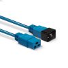 LINDY LNY-30120 :: Power cable IEC C19 to IEC C20 Extension, 16A, 1m, Blue