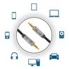 MANHATTAN 356015 :: Audio cable Braided Audio Stereo Jack 3.5mm , M/M, Gold-Contacts, Slim Design, 5m, black/ grey