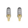 MANHATTAN 356015 :: Audio cable Braided Audio Stereo Jack 3.5mm , M/M, Gold-Contacts, Slim Design, 5m, black/ grey