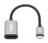 MANHATTAN 153973 :: Adapter USB Type-C 3.2 Male to HDMI-Female, 4K@60Hz (3840×2160) Active, Aluminum, Space Gray