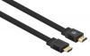 MANHATTAN 355599 :: Cable HDMI M/M, Flat High Speed 4K@60Hz UHD, , HDR, HEC, ARC, Gold-plated Contacts, 0.5m, Black