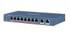 HIKVISION DS-3E0310HP-E :: 10 port, 8 PoE ports 10/100 +2 x Gigabit uplink, Switch L2, Unmanaged, 60W, 300m