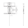 SBOX PLB-1246F :: Стойка за стена за LCD 37-70“, до 50kg, въртяща 180°, черна