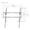 SBOX PLB-3446T-2 :: WALL MOUNT,  37“ – 80“, to 45kg VESA 600x400, black