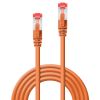 LINDY LNY-47805 :: Network Cable, Cat.6 S/FTP 250MHz, Copper, 27AWG, Orange, 0.3m