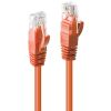 LINDY LNY-48105 :: Network Cable, Cat.6 U/UTP 250MHz, Copper, 24AWG, Orange, 0.3m