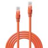 LINDY LNY-48105 :: Network Cable, Cat.6 U/UTP 250MHz, Copper, 24AWG, Orange, 0.3m