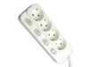 VALUE 19.99.0940 :: Power Strip, 4-way, with individual switches, white, 1.5 m