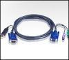 ATEN 2L-5503UP :: KVM Cable, HD15 F + 2x PS2 M >> HD15 M + USB type A M, 3.0 m