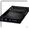 Raidsonic IB-266StUSD-B :: External combo case for 2.5" SATA HDDs, display,  docking station, USB 2.0 & eSATA interface