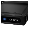 ICYBOX IB-266StUSD-B :: Външна кутия за 2.5" SATA HDD, докинг станция за FDD гнездо, USB 2.0 & eSATA интерфейс