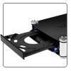 Raidsonic IB-550StUS2-B-BL :: Aluminium combo-case in black 5.25 / 3.5" SATA CD/DVD/HDD,  USB 2.0 & eSATA interface