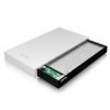 ICYBOX IB-240StU3 :: USB 3.0 Външна кутия за 2.5" SATA HDD, за 9.5 мм дискове, зърниста повърхност
