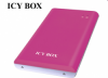 ICYBOX IB-221StU-P :: Външна кутия за 2.5" SATA HDD, гумирано Soft-Skin покритие, USB 2.0 интерфейс, розова