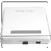 ICYBOX IB-220StU-Wh :: Външна кутия за 2.5" SATA HDD, алуминиева, дисплей + калъф, USB 2.0 интерфейс